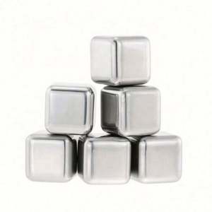 OEM Cheap Price Custom Stainless Steel Whiskey Stones Metal Reusable Ice <b>Cubes</b> for Bar - Product Image 5