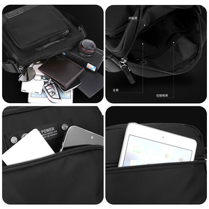 Sac bandoulière de haute qualité pour homme, sac banane, sac de poitrine avec fermeture éclair, sac à main décontracté pour homme - Product Image 6
