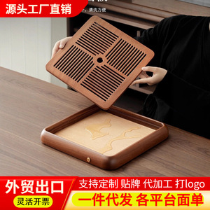 Natural wooden <b>tea</b> tray, solid wood <b>tea</b> table, home use, drainable, <b>light</b> luxury <b>tea</b> table, small water storage wooden <b>tea</b> - Product Image 3