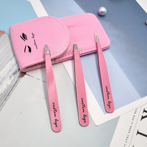 Private label Logo In Acciaio Inox strumenti di ciglia set sopracciglio applicatore ciglia <span class=keywords><strong>forbici</strong></span> rosa ciglia <span class=keywords><strong>forbici</strong></span> pinzette - Product Image 2