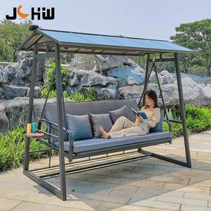Balançoire de jardin moderne en aluminium avec éclairage LED, <span class=keywords><strong>4</strong></span> <span class=keywords><strong>places</strong></span>, pour villa et complexe hôtelier - Product Image 6