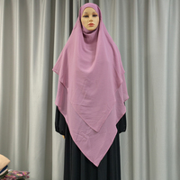 EID nouvelle prière couleur unie vêtements musulmans tchador 3 couches longues femmes khimar hijab dubaï islamique Nida quotidien élégant khimar