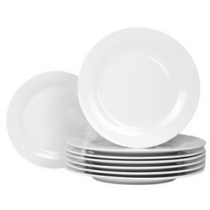 ZF Global Export Ceramic Plate White Porcelain Salad Dinner Plate <b>Set</b> Dishwasher Safe Ceramic <b>Dinnerware</b> for Restaurants - Product Image 5