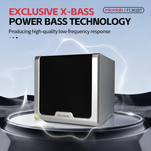 نظام سماعات احترافي FC361BT لاسلكي بتقنية البلوتوث 5.3، مصنوع من البلاستيك، بقناة <span class=keywords><strong>2.1</strong></span> وصوت عالي الدقة مع مضخم صوت منفصل لألعاب الكمبيوتر - Product Image 3