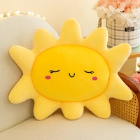 Nouveau produit : Coussin en peluche Kawaii Soleil, super doux, coussin décoratif en forme de soleil souriant pour enfants et adultes