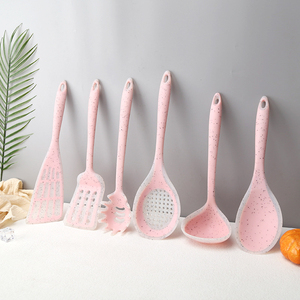 Juego de utensilios de cocina antiadherentes con soporte giratorio, juego de utensilios de silicona con mango de silicona - Product Image 6