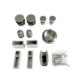 Juego de Herrajes para Puerta Corredera de Ducha de Acero Inoxidable Moderno FYL con Sistema de Rodillos Silenciosos para Baño - Product Image 4