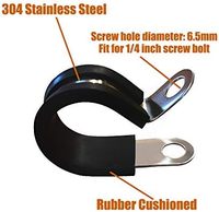 Colliers de serrage pour tuyaux en acier inoxydable du fabricant chinois, avec doublure en caoutchouc EPDM, collier de serrage en P personnalisable avec coussinets en caoutchouc