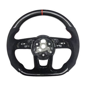 พวงมาลัยคาร์บอนไฟเบอร์อัลคันทาร่าคุณภาพสูงสำหรับรถยนต์ออดี้รุ่น A3 A4 A4L A5 A7L A8 Q5 Q7 B9 A6 R8 TT - สินค้าใหม่ - Product Image 1