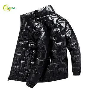 Groothandel Korte Polyester Heren Jassen Puffer Bubble Jassen Winter Puffer Jas Zonder Kap