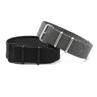 Bracelet de montre en tissu Perlon tressé Yunse 18 20 22 mm, boucle en acier inoxydable PVD noir, bracelets de montre en nylon pour différentes montres