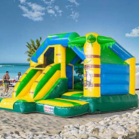 Nouveau château gonflable extérieur de 4m * 5m * 3.6m avec toboggan d'obstacle trampoline gonflable château sautant pour enfants maison de rebond