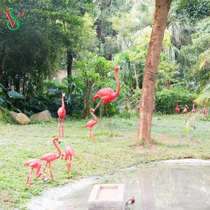 Décoration de parc d'attractions Statue de flamant rose en résine 3D à LED avec lumière pour la décoration de <span class=keywords><strong>paysage</strong></span> de zoo - Product Image 2