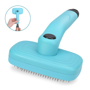 Self-Cleaning <b>Pet</b> Needle Comb for Dogs Cats One Click Hair Remover Deep Grooming <b>Brush</b> for Shedding and Massage - Product Image 2