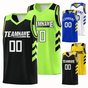 リバーシブルジャージーデザインカスタム3 1-Plyロゴ付きユースユニフォームセットミントコロ卸売最高品質バスケットボールウェア - Product Image 1