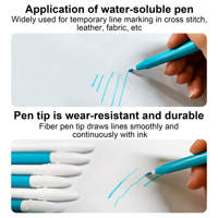 Stylos à encre invisible, stylos à encre soluble dans l'eau, marqueurs pour tissu, pour la couture, l'art, le bricolage, le traçage, la broderie