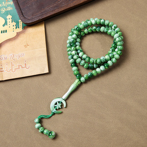 Nuevo Diseño, 99 Cuentas de <span class=keywords><strong>Rosario</strong></span> Hechas a Mano, Collar con Colgante de Luna y Estrella, Pulseras de Joyería de Moda al por Mayor - Product Image 2