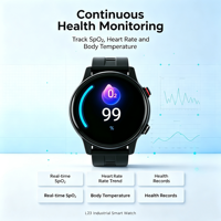 L23 4G Industrielle Smartwatch für Arbeiter Echtzeit-GPS-Ortung SOS-Notruf Körpertemperatur-Gesundheitsmonitor IP67 Wasserdicht