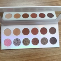 Palette de 12 couleurs de logo personnalisé de marque privée fard à paupières sec duochrome hautement pigmenté maquillage naturel personnalisable