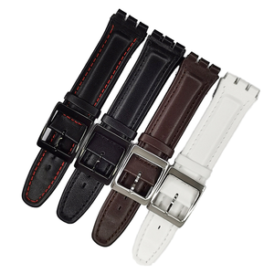 <span class=keywords><strong>Correa</strong></span> <span class=keywords><strong>de</strong></span> <span class=keywords><strong>Reloj</strong></span> <span class=keywords><strong>de</strong></span> Cuero Vacuno Cóncavo Convexo <span class=keywords><strong>de</strong></span> 17/19 mm para Relojes <span class=keywords><strong>Swatch</strong></span> - Product Image 1