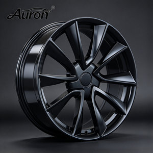 ล้อแม็กซ์อะลูมิเนียมอัลลอย Auron สีขาวดำ ขอบขัดเงา ลายหลายก้าน ผลิตด้วยวิธีหล่อขึ้นรูป สำหรับรถยนต์นั่งส่วนบุคคล ขนาด 16 17 18 นิ้ว พร้อมน็อตล้อแบบหล่อขึ้นรูป  สามารถสั่งทำได้ - Product Image 1