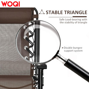 WOQI <span class=keywords><strong>Chaise</strong></span> pliante moderne <span class=keywords><strong>anti</strong></span>-<span class=keywords><strong>gravité</strong></span> avec oreiller et porte-gobelet <span class=keywords><strong>Chaise</strong></span> pliable pour le camping en plein air et le salon - Product Image 6