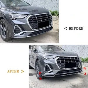 Lèvre de pare-chocs avant pour Q3 F3 TFSI TDI S-Line 2019-2024, protection de lèvre avant, garniture, kits carrosserie, pièces auto - Product Image 2