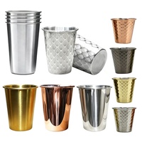 Tasses à Moscow Mule en acier inoxydable de luxe RTS Magic, durables, écologiques, faciles à nettoyer, capacités de 60 ml/350 ml/500 ml