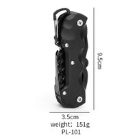 Couteau de poche pliable 12-en-1 en acier inoxydable de qualité industrielle portable avec étui en nylon, personnalisation OEM