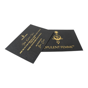 Cartes de vœux élégantes en papier kraft noir pour achats de panique, avec lamination de film de taille personnalisée pour les cadeaux d'événements haut de gamme - Product Image 5