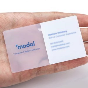 Cartes de visite personnalisées en PVC UV avec impression plastique Carte à bande magnétique transparente transparente avec logo - Product Image 5