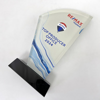 Trophée MH-NJ0613 en cristal vierge de sublimation OEM ODM impression couleur trophée de plaque en verre cristal