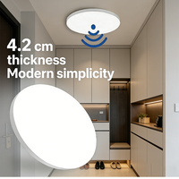 Plafonnier LED moderne pour salon avec détecteur de mouvement pour escaliers, montage en surface de haute qualité, 12W 18W 24W 3000K 4000K 6000K