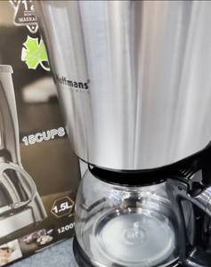 <span class=keywords><strong>Cafetière</strong></span> électrique de haute qualité 1,5 L, 1200 W, corps en acier inoxydable, système anti-goutte, <span class=keywords><strong>filtre</strong></span> réutilisable, carafe en verre, appareil de cuisine - Product Image 5