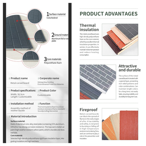 Revêtement extérieur en polyuréthane PU, panneaux de toiture gonflés, isolation thermique, panneau sandwich pour <span class=keywords><strong>garage</strong></span> - Product Image 2