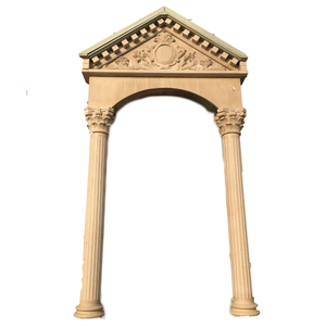 Kunden spezifische Luxus natürliche weiße Marmor hand geschnitzte Tor Stein Tür Surround Pillar Design - Product Image 4