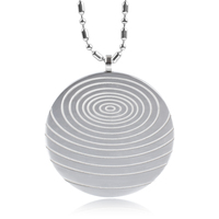 Ebuty Pendentif en acier inoxydable plaqué or pour science quantique et énergie Ions négatifs Pierres infrarouges lointaines Collier de santé pour hommes et femmes