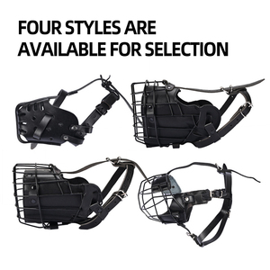 도매 블랙 조절 가능한 통기성 럭셔리 개 총구 소가죽 - Product Image 2