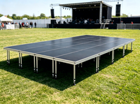 Plateforme de Scène Mobile Détachable en Alliage d'Aluminium et Verre, Pliable, pour Événements, Concerts, Mariages, Structures de Scène Portables