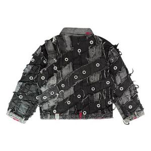 Chaqueta Vaquera Vintage de Talla Grande para Hombre, Estilo Casual Urbano Y2K con Botones y Decoración Bordada para Invierno - Product Image 2