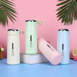 Customize Macaron Nice Advertising Gift 400ml Eco-Friendly Glass Liner Creative <b>Bottle</b> Simple Department Store Applicable - Product Image 3