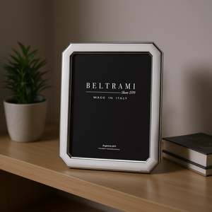 Beltrami Silver Plated Photo <b>Frame</b> Rectangle 3XL Made in Italy Wood Structure Embossing <b>Printing</b> 1 Color Durable Elegant - Product Image 3