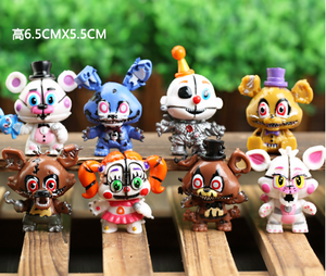 HY Nouveauté Ensemble de 6 figurines d'action de la 6ème génération <span class=keywords><strong>Five</strong></span> <span class=keywords><strong>Nights</strong></span> <span class=keywords><strong>at</strong></span> Freddy's FNAF Jouets Cadeau Poupées de collection Décoration de fête - Product Image 4