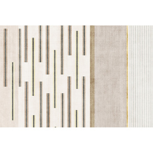 EIFFEL HOME Alfombra moderna a rayas para sala de estar, estilo nórdico, fibra de poliéster, fácil de limpiar con aspiradora, 200x300cm - Product Image 4