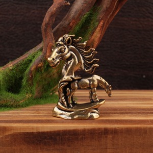 Figura de caballo de latón, escultura de animal, decoración de mesa, regalo de inauguración de casa - Product Image 1