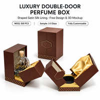 Boîte cadeau de parfum créative personnalisée, design à ouverture latérale, emballage rigide en papier de luxe avec logo estampé à chaud pour les parfums