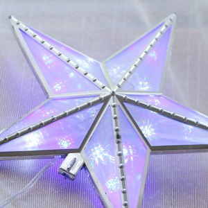 Pohon Natal ornamen puncak USB bertenaga baterai LED bintang bercahaya puncak untuk Xmas Olahraga & Hiburan Produk - Product Image 2