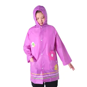 PVC reusable adult and children students custom 100% waterproof outdoor extension raincoat rain poncho environmental protection