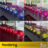 Projecteur LED professionnel Wash Strobe Par 200W IP65 étanche 3 couleurs Blanc Ambre Rouge 100 faisceaux 0-100% gradation Lumière de scène DMX
