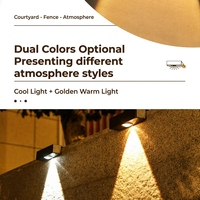 Lampe murale solaire extérieure étanche à double tête LED, éclairage lumineux pour jardin, clôture, mur extérieur